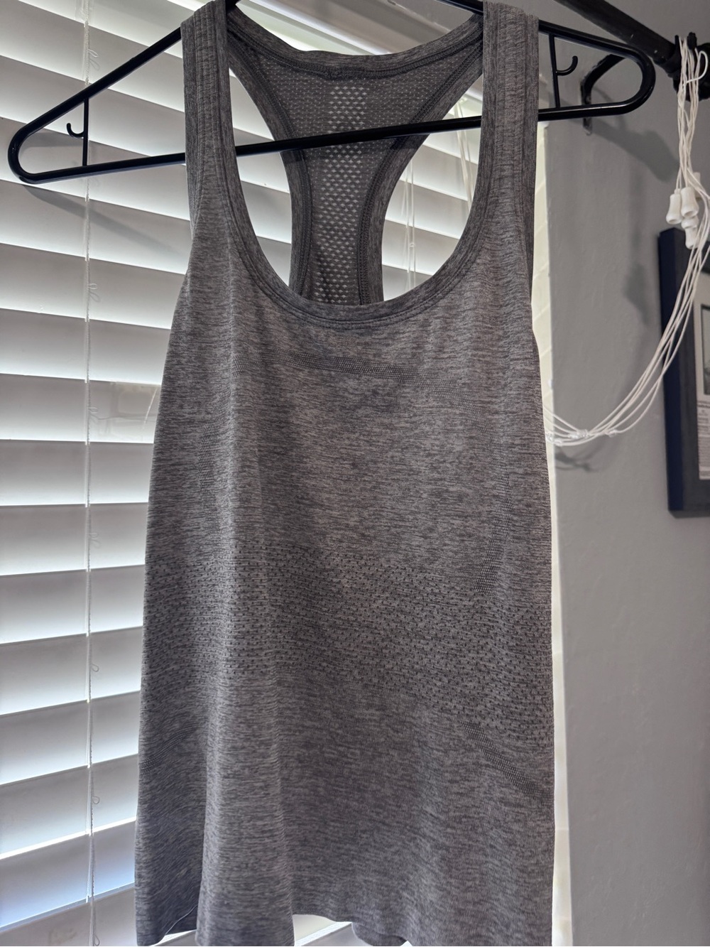 lululemon athletica swiftly Heather Gray Racerback Performance Tank